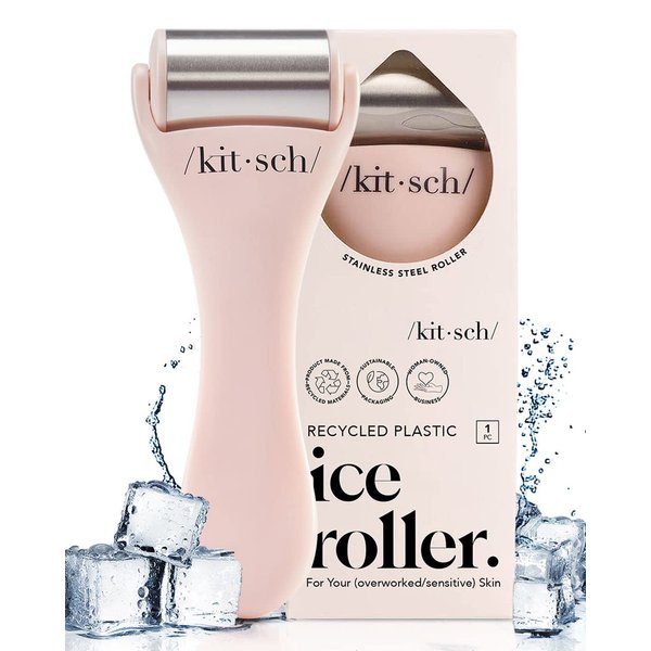 Kitsch Ice Roller for Face & Eye Puffiness, Cold Skin Care for Facial Lymphatic Drainage, Dark Circles & Migraine Relief, Self Tool for Wrinkles, Valentines Day Gifts for Women Face Massager (Pink)