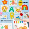 Shuttle Art Paint with Water Coloring Book for Kids, 25 Animals Themed Pages with 2 Brushes, Mess-Free Watercolor Paint Set, Travel-Friendly Art Craft Gift for Toddlers, Birthday Christmas Gift
