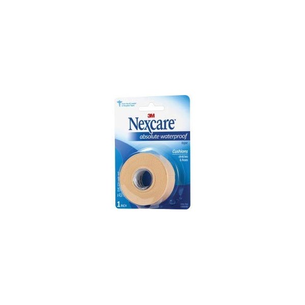 Nexcare 731 First Aid Waterproof Tape w/Dispenser,1-Inch x180-Inch, Flexible