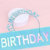 BAHABY Birthday Crowns for Women, It's My Birthday Sash & Birthday Headband Set Princess Birthday Sash and Tiara Birthday Gifts for Women Girls Sweet Happy Birthday Accessories for Party- Blue