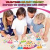 K1tpde 72PCS Watercolor Paint Bulk Valentine’s Day Gifts for Kids Valentines Greeting Cards for Boys Girls School Classroom Exchanges DIY Mini Paint Set Funny Valentine Exchange Cards Party Favors