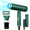 Hair Dryer for Women,Travel Hair Dryer, Powerful Ionic BlowDryer for Fast Drying, Lightweight Portable HairDryer, 3 Temperature 2 Speed Settings, Folding Handle for Compact with Storage Bag,Green