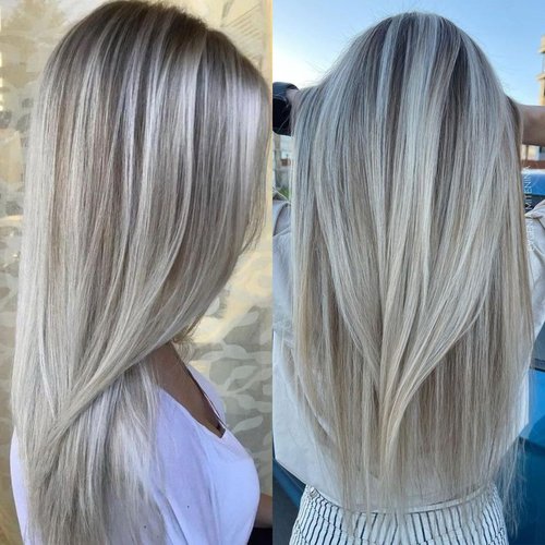 mytonecoo Highlight Ash Blonde Colored Lace Wig Ready to Wear HD Glueless 13x4 Synthetic Lace Front Wigs for Women 26inch 180 Density Pre plucked Natural Hairline