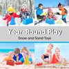 Superio Sandcastle Building Kit Snow Brick Maker Snow Sand Beach Toys for Kids and Adults Igloo Snow Block Form for Snow Forts or Sandbox Play Sand Toys Summer Outdoor Fun Beach Essentials