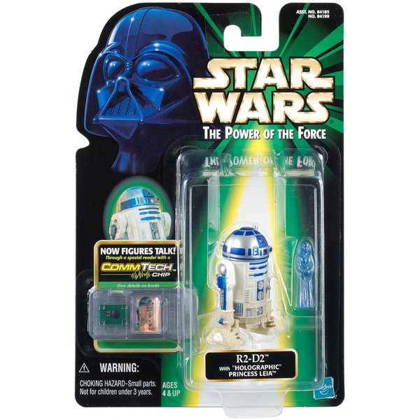 Star Wars: Power of the Force CommTech R2-D2 with Holographic Princess Leia Action Figure