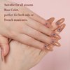 FZANEST Jelly Brown Nude Gel Nail Polish,Sheer Milky Gel Polish All Seasons Colors Soak Off LED UV Gel Varnish Nail Art Manicure,0.5 Fl Oz