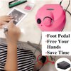 MPNETDEAL Electric Nail Drill Efile Professional Nail Drill machine 30000RPM Tools for Acrylics Nails Natural Nails with Foot Pedal Ideal for Gel Nail At Home use or Nail Salon (Pink)