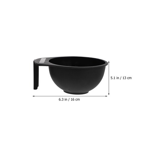 Lurrose 4pcs Hair Dye Bowl Plastic Hair Color Mixing Tools Applicator Bowl with Handle for Diy Color Treatments Salon Barbershop Hairdressers