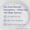 Dove Hair Mask - Strengthening Hair Mask for Damaged Hair and Hair Breakage, Minerals + White Clay, 4 oz, 4 Count