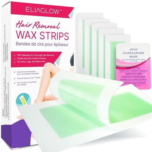 Wax Strips Hair Removal for Women: Waxing Kit with 60 Body Waxing Strips Dual Sides & 4 Calming Oil Wipe For Face, Bikini, Legs, Lip, Eyebrow, Brazilian Wax Kit At Home, Hypoallergenic All Skin Type