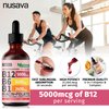 (2 Pack) Vitamin B12 and B6 Liquid Drops, B12 Sublingual Vitamin B Complex - B 12 Vitamin 5000mcg - B12 Methylcobalamin for Energy, Brain, and Heart Support with 27,200 mcg, Strawberry, 80 Servings
