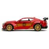 2016 Chevy Camaro Red Metallic and Gold and Iron Man Diecast Figure Hollywood Rides Series 1/32 Diecast Model Car by Jada JA30309