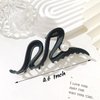 Black Ribbon Hair Clips Metal with Pearl Hair Accessories for Women Girls Elegant Curve Wave Hair Claw Clips Shiny Hairpins Strong Hold Nonslip Hair Clip for Thick or Thin Hair Goddess Look 1 Pcs
