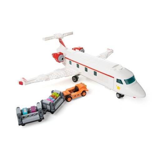 Block Builder Airplane Building Block Set (633 Pieces). Aviation Series Building Blocks for Kids and Adults