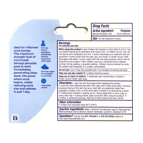 Clean & Clear Persa-Gel 10 Acne Gel, 10% Benzoyl Peroxide, 1 fl. oz