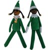 FULIXIHA Christmas Elf Doll Ornaments, Handmade Elf Doll Decoration, Hip Hop Doll Christmas Ornaments Plush Doll Toy for Christmas Party Holiday Home Garden Decor(Green)