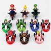 HUAWELL 10 Pcs Supe Mari Bros Kart Pull Back Cars Motorcycle Lugi Yosi Toad Princes Peach Donkey Kong 2.5 Inch for Kid Gift (10 Pcs)