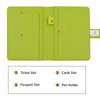 Melsbrinna Premium Leather Passport Holder Covers Case, Waterproof Rfid Blocking Travel Wallet Passport Holder with Pen Holder, Cute Passport Book for Women/Men (Grass green)