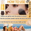 Mineral Sunscreen Setting Powder SPF 50 PA++,Breathable Brush On Powder Sunscreen for Face,Lightweight Long Lasting Oil Control Face Sunscreen Powder,Matte Concealer Setting Powder for All Skin Types