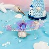 GAFATORY Purple Mermaid Headband for Women Rhinestone Adult Crown Fishtail Headbands Starfish Pearl Tiara Ocean Theme Halloween Custome Pink Purple Crown for Mermaid Party Decorations