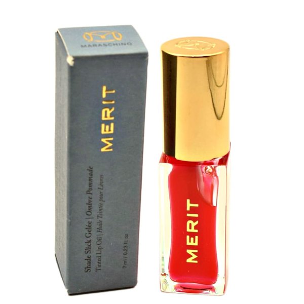 MERIT Shade Slick Gelée Sheer Tinted Lip Oil Maraschino