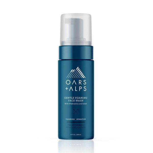Oars + Alps Gentle Foaming Face Wash and Moisturizer, Dermatologist Tested Skin Care Infused with Prebiotics and Aloe, 5 Fl Oz