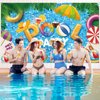 Summer Beach Party Decorations, Pool Party Banner Backdrop for Summer Pool Party Decorations Supplies, 72x43 inch