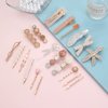 Parcce 20 Pieces Pearl Hair Clips Set, Hair Barrettes Acrylic Resin Sweet Decorative Bobby Pins Hairpin Headwear Hair Accessories Headwear for Women and Girls…