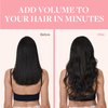 GOO GOO Clip in Hair Extensions Real Human Hair, 18inch 120g 7Pcs, 1B Natural black, Remy Human Hair Extensions Clip ins for Women, Natural Human Hair
