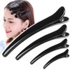 12 Pcs Black Duckbill Clips - DIY Tip Mouth Clip Spring Clip Hair Clips Hair Pins Handmade Headdress Accessories for Women (Length 4.9cm/1.93in)