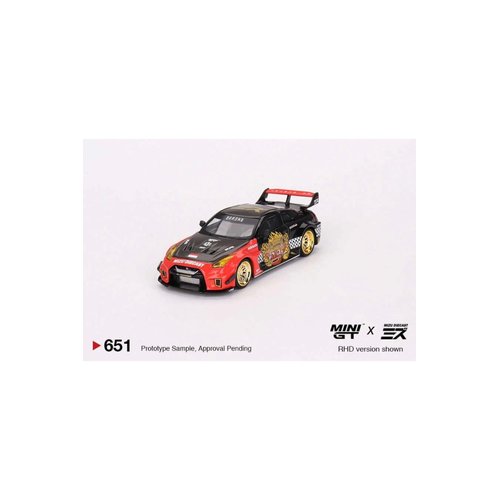 True Scale Miniatures Model Car Compatible with LB-Silhouette Works GT Nissan 35GT-RR Ver.1 “Barong” Mini GT x MIZU 1/64 Diecast Model Car Mini GT MGT00651