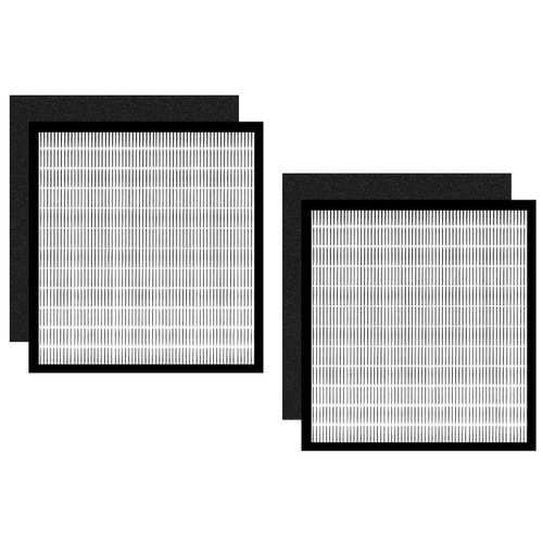 Gekufa Replacement Filter D Compatible with Idylis IAF-H-100D, IAP-10-280, 1AP10280, AC-2118, AC-2123 for Idylis Air Purifiers Include 2 HEPA Filters & 2 Carbon Filters