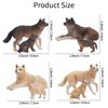 Toymany 8PCS Wolf Figures Forest Animals Toy Figurines - Realistic Jungle Zoo Animal Figurines，Educational Toy Cake Toppers Christmas Birthday Gift for Kids Boys Girls