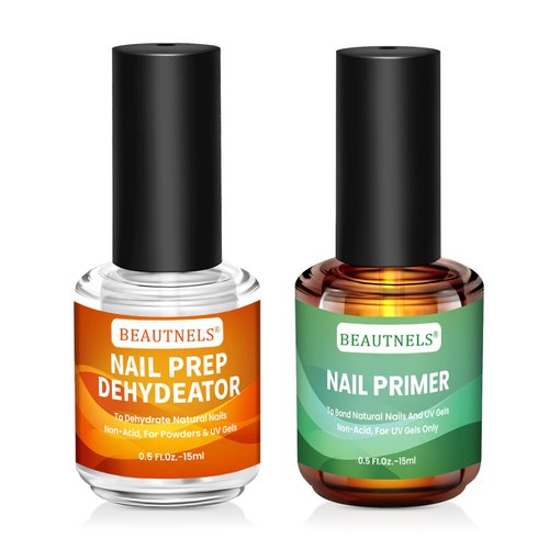 beautnels 15ml Acid-Free Nail Dehydrator And Primer For Acrylic & Gel Polish, Fast-Drying Prep Base Varnish, Get Stronger Longer-Lasting Nails with Nail Prep Dehydrator