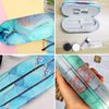 AITIME Contact Lens Case, Contact Case Kit, 2 in 1 Double Sided Portable Contact Lense Case and Eyeglasses Case, with Marbling, Multifunction, Durable, Compact, Portable Storage Kit