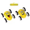 Toyrifik Friction Small Emoticon Stunt Toy Cars- Bulk 12 pack (1 Dozen) Party Favors, Goodie Bag Stuffers, Prize, For Kids and Toddlers