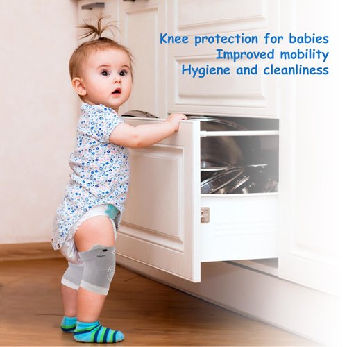 VOLSION Baby Knee Pads (6 Pairs) for Crawling, Toddler Walker Knee Pads for Boys and Girls, 3 6 12 Months Old Babies Must Haves