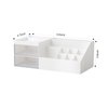 Marknor Cosmetic/Makeup Vanity Organizer Box, Mini Desk Storage for Office Supplies, Bathroom Counter or Dresser, White