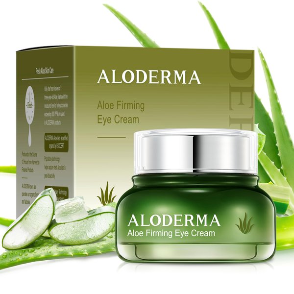 Aloderma Aloe Firming Eye Cream Made with 70% Organic Aloe Vera - Natural Daily Hydrating Eye Cream with Jojoba, Hyaluronic Acid, & Organic Aloe - Reduce Signs of Aging, Fine Lines & Wrinkles, 25g