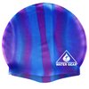Water Gear Jazz Silicone Swim Cap - Flexible Unisex - Great for Short and Long Hair - Improve Your Performance (Blue/Purple, One Size)