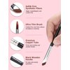 TEOYALL Angled Eyeliner Brushes Set, 3 PCS Ultra Thin Slanted Angled Eyebrow Brush Precision Defined Brushes (3 Angled Eyeliner Brushes)