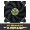 uphere 3-Pack Long Life Computer Case Fan 120mm Cooling Case Fan for Computer Cases Cooling,12BK3-3