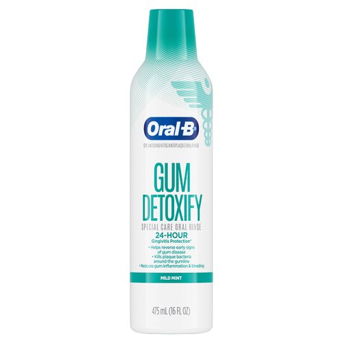 Oral-B, Gum Detoxify Mouthwash Special Care Oral Rinse - Mild Mint, 16 Fl Oz