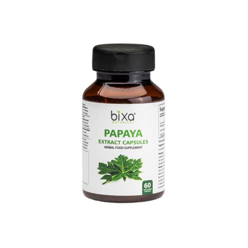 bixa BOTANICAL Papaya Leaf Extract (Carica Pappaya) Veg Capsules 60 Count (450mg), Ayurvedic Herb for Supports Digestive System Herbal Supplement to Improve Immunity