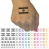 Israel Flag Temporary Tattoo Water Resistant Fake Body Art Set Collection - Light Blue (One Sheet)