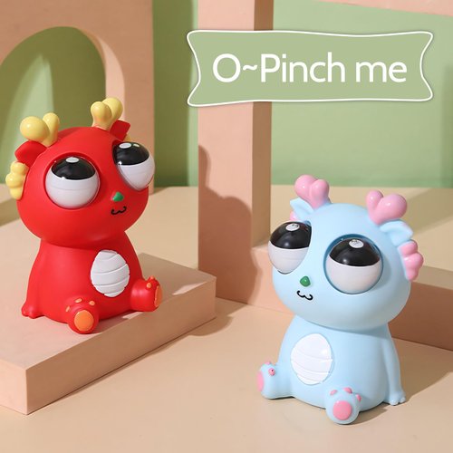 2024 Squeeze Stress Relief Toy Eye Popping Dragon Funny Eyeball Burst Toys Pop Out Eyes Toy for Birthday Gifts,Party Favors,Ideal Gift for All Occasions(Green)