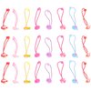 Beaupretty 24pcs Ponytail Holder, Cartoon Candy Color Elastic Hair Bands Rubber Bands Hair Accessories for Girls