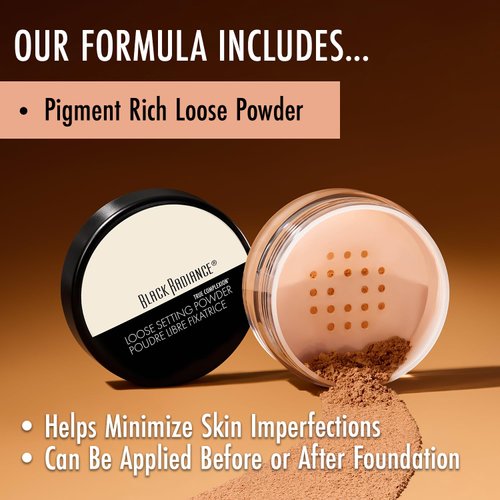 Black Radiance True Complexion Loose Setting Powder, Honeymoon, 0.64 Ounce