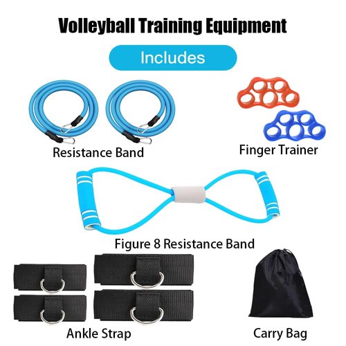 Volleyball Training Equipment,Volleyball Pass Aid Resistance Band,Elastic Rope Exercise Resistance Bands,Resistance Belt Set for Agility, Serving, Arm Swing Passing Training