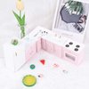 Haomian Dollhouse Kitchen Furniture Kit 1:12 Dollhouse Miniature Furniture Wooden Kitchen Cabinet Fridge Set Kitchen Dining Room Furniture for 1:12 Dollhouse Miniatures Scenes Accessories